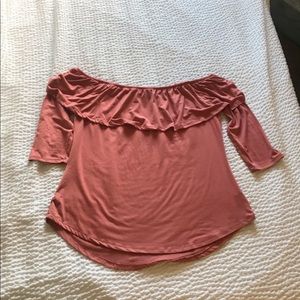 Off the shoulder blouse.